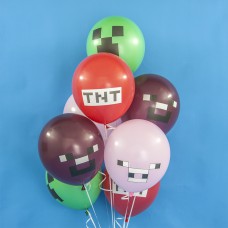 Воздушный шар (12''/30 см) Пиксели, Ассорти, пастель, 2 ст, 25 шт. 711293
