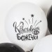 "Воздушный шар (12''/30 см) Креативный юмор, Белый/Черный, пастель, 2 ст, 25 шт."