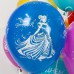Шар шелкография с гелием (12+''/30 см) Принцессы Диснея, С Днем Рождения! (812230G)