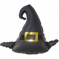 Шар c гелием (31''/79 см) Фигура, Шляпа Волшебника, Черный, 1 шт. (21759G)