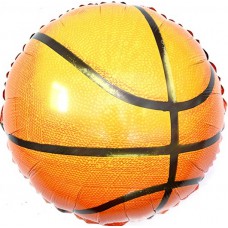 Фольгированный шар с гелием (18''/46 см) Круг, Баскетбольный мяч, 16082