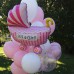 Воздушный шар (40''/102 см) Фигура, Коляска для девочки, Розовый