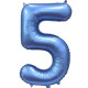 Шар - Цифра "5" / Five цвет синий, сатин (34"/ 86 см) 131055